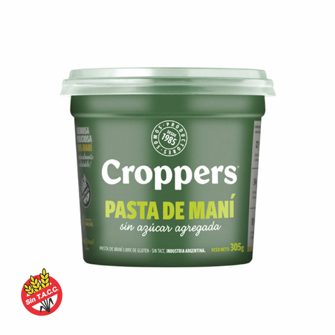 Pasta de Mani Sin Azucar Agregada Croppers 305g