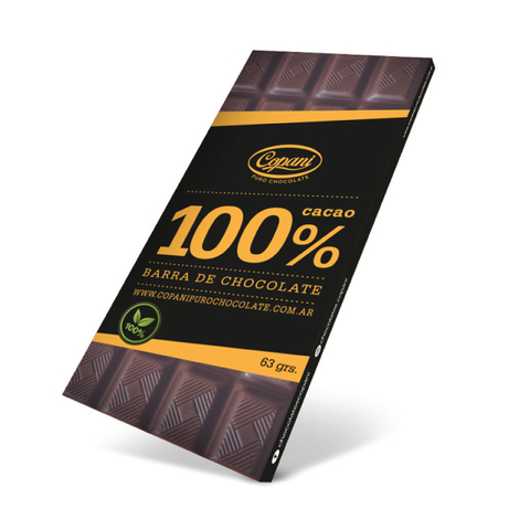 Tableta De Chocolate 100% Cacao Copani 63g