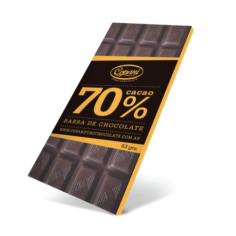 Tableta De Chocolate 70% Cacao Copani 63g
