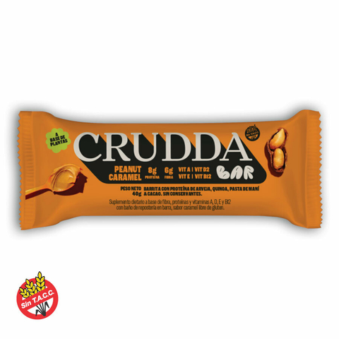 Crudda Bar Sabor Peanut Caramel Crudda 40g