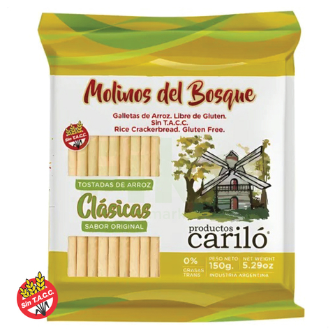 Tostadas De Arroz Clásicas Sabor Original Molinos del Bosque 150g