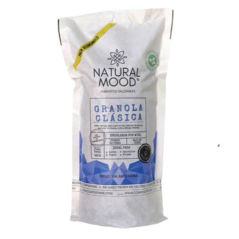 Granola Clásica Doy Pack Compostable Natural Mood 480g