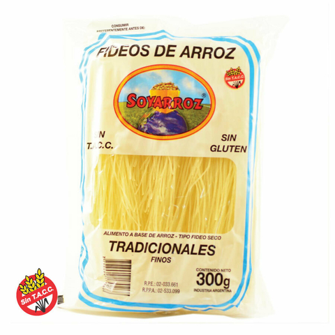 Fideos De Arroz Tradicional Fino SoyArroz 300g