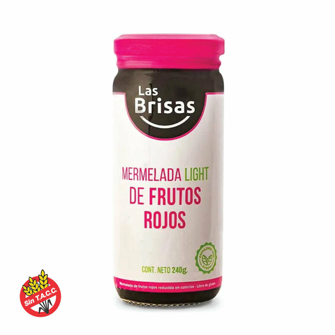 Mermelada Organica sin azúcar Sabor Frutos Rojos Las Brisas 240g