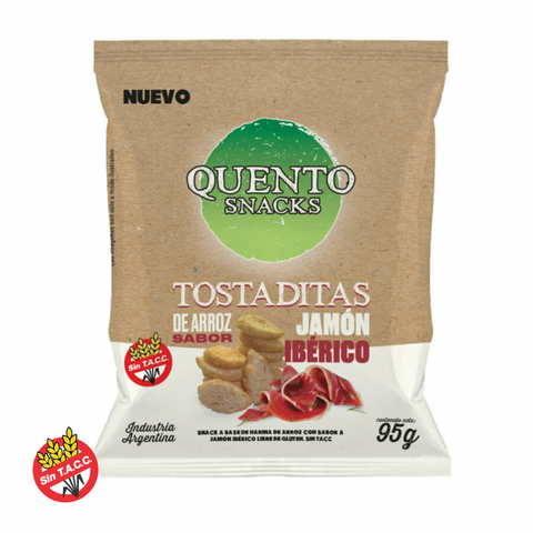 Tostaditas de Arroz Jamon Iberico Quento Snacks 95g