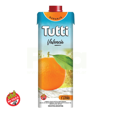 Jugo De Naranja Sin Azúcar Tutti 1 L