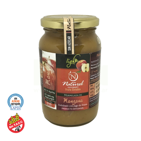 Mermelada Sabor Manzana Sin Azúcar Natural Gourmet 400g