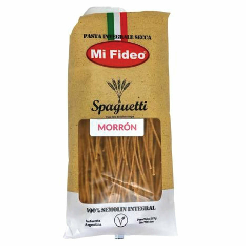 Spaguetti De Semolin Integral Con Morron Mi Fideo 227g