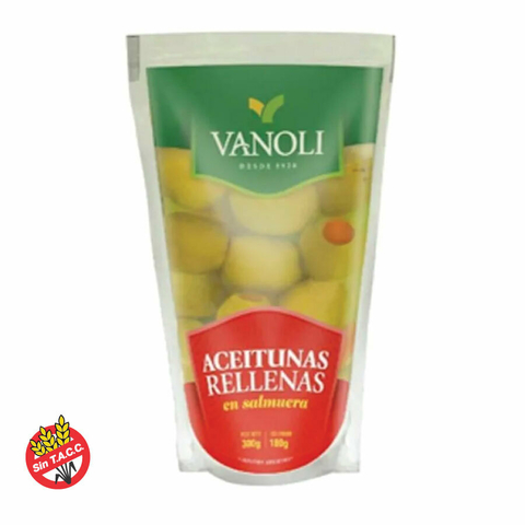 Aceitunas Verdes Rellenas Con Morron Doy Pack Vanoli 180g