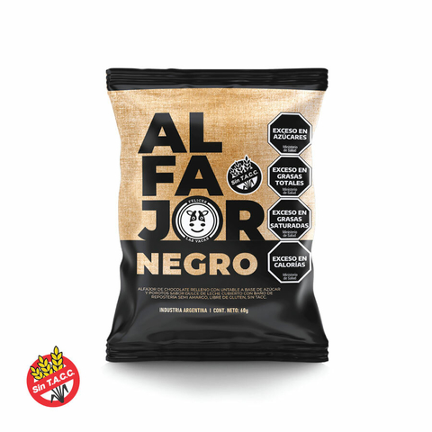 Alfajor de Chocolate Sin Tacc Relleno de Dulce de Almendra Felices Las Vacas 60g