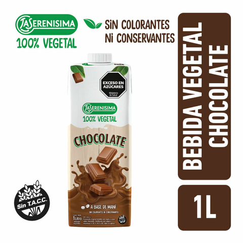 Leche Vegetal Chocolate a Base de Mani La Serenisima 1l