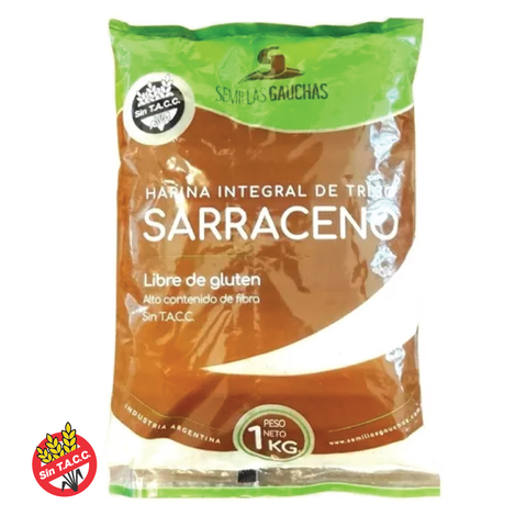 Harina Integral de Trigo Sarraceno Sin Gluten Semillas Gauchas 1kg