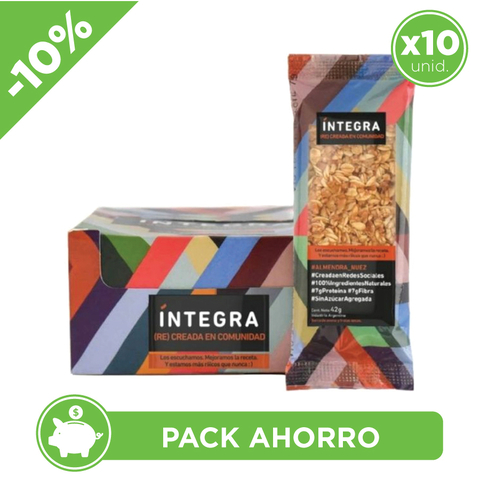 Pack Caja Barras de Almendra & Nuez Integra 42g (10unid.)