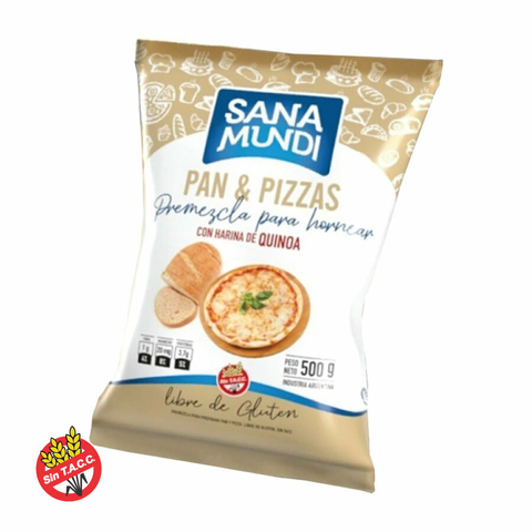 Premezcla Para Pan & Pizzas Con Harina de Quinoa Sana Mundi 500g