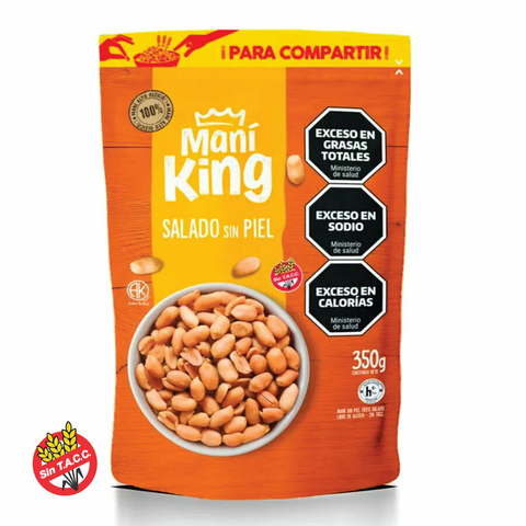 Maní King Salado Sin Piel DoyPack 350g