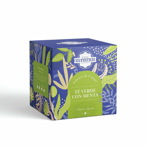 Té Verde Organico con Menta x 15 Saquitos Hierbas Silvestres