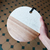 Tabla redonda combinada terrazo y madera 25 cm - comprar online