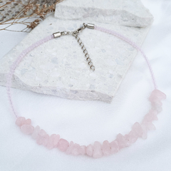 Choker Quartzo Rosa