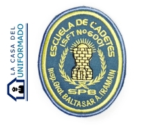 Escudo Bordado SPB Azul Pizarra Escuela de Cadetes Dorado.