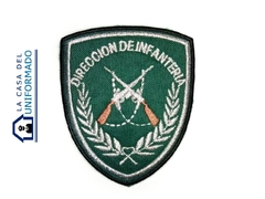 Escudo Bordado Infantería Plateado