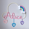 Porta Maternidade Tricotin Alice + Chuva de Amor + Arco Íris