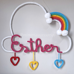 Porta Maternidade Tricotin Esther + Chuva de Amor + Arco Íris