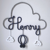 Porta Maternidade Tricotin Henry + Nuvem com Balão