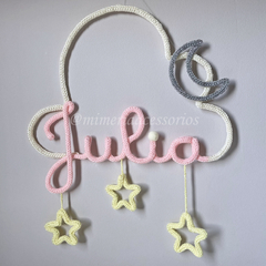 Porta Maternidade Tricotin Julia + Lua e Estrelas