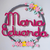 Porta Maternidade Tricotin Maria Eduarda + Aro + Flores