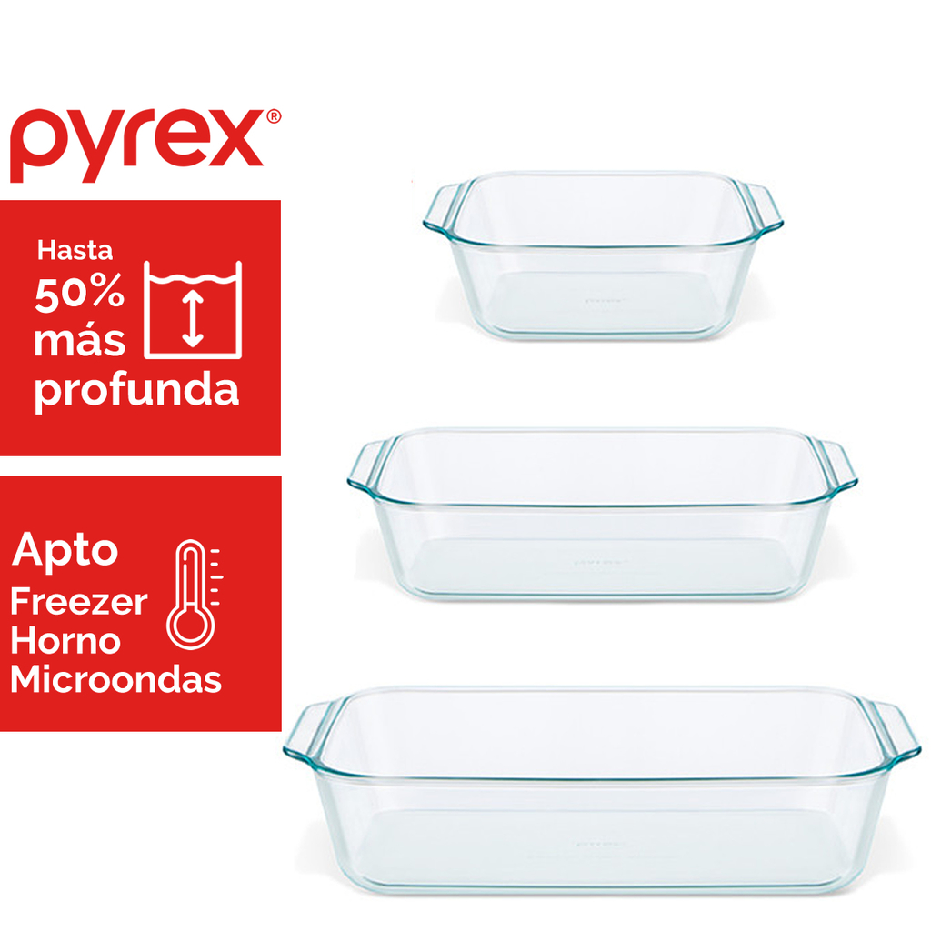 Set de 3 fuentes Pyrex Deep - Comprar en Pyrex