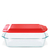 Fuente Rectangular 4,7l con tapa roja Pyrex Deep