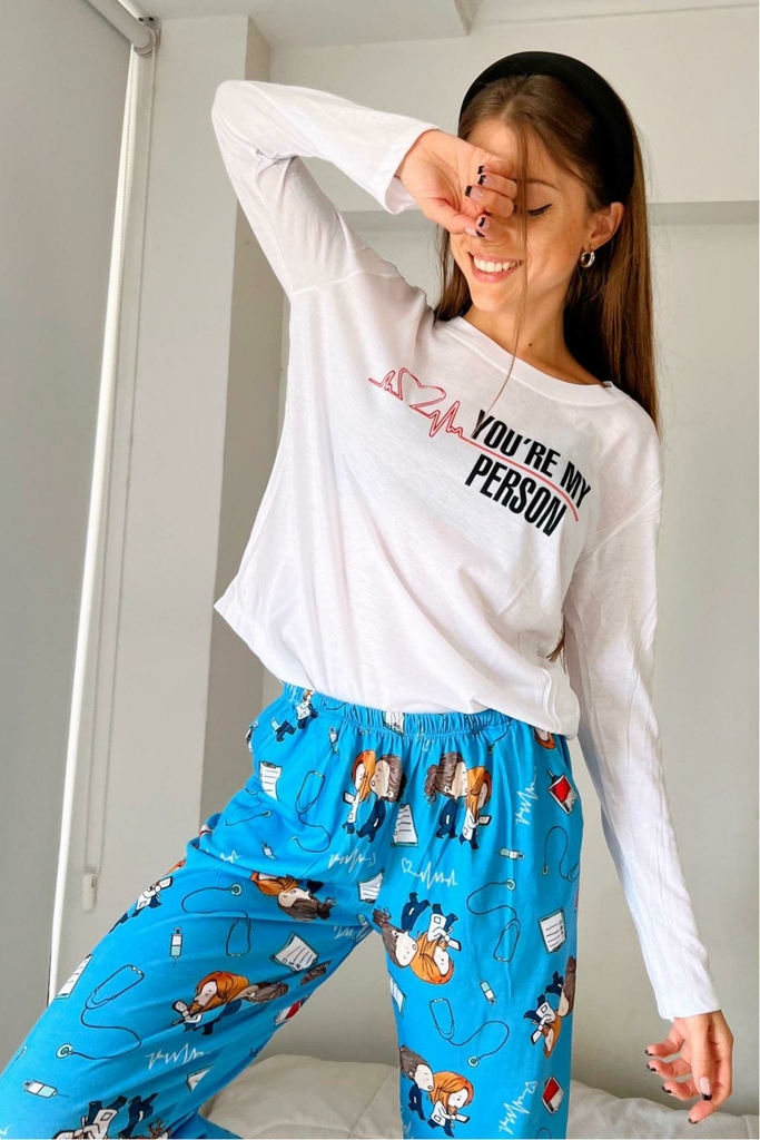 Pijama GREYS ANATOMY manga larga Luci tus pijamas