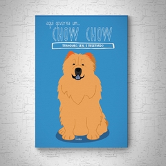 Quadro em mdf de Chow chow