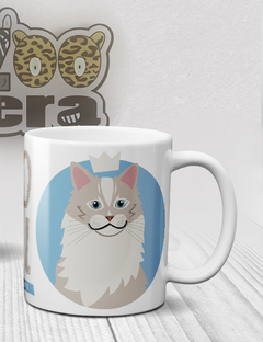 Caneca de Porcelana Gato Ragdoll