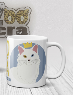 Caneca de Porcelana Gato Angorá