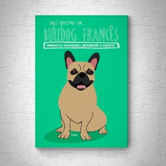 Quadro em mdf de Bulldog francês - comprar online