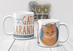 Caneca de Porcelana Gato Laranja - comprar online