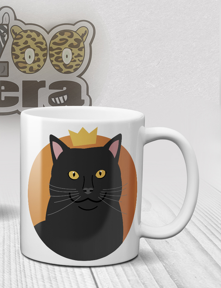 Caneca Gato Gente legal tem gato desenho gato preto