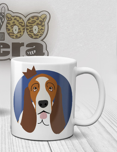 Caneca de Porcelana Basset Hound