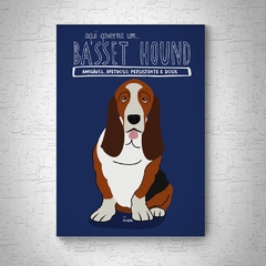 Quadro em mdf de Basset hound