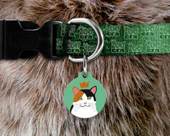 Plaquinha (Tag) de Identificação Gato Tricolor - comprar online