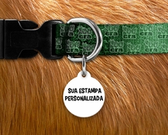 placa de identificação para pet personalizada redonda G
