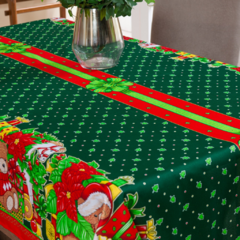 TOALHA DE MESA NATALINA 12 LUGARES 3,50M X 1,40M OXFORD DECORAÇÃO DE NATAL - comprar online