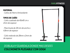 Rack Para Pecho y Sentadillas + Barra de Dominadas - comprar online