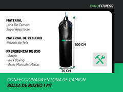 Bolsa de Boxeo - 1 Metro RELLENA - FARU FITNESS