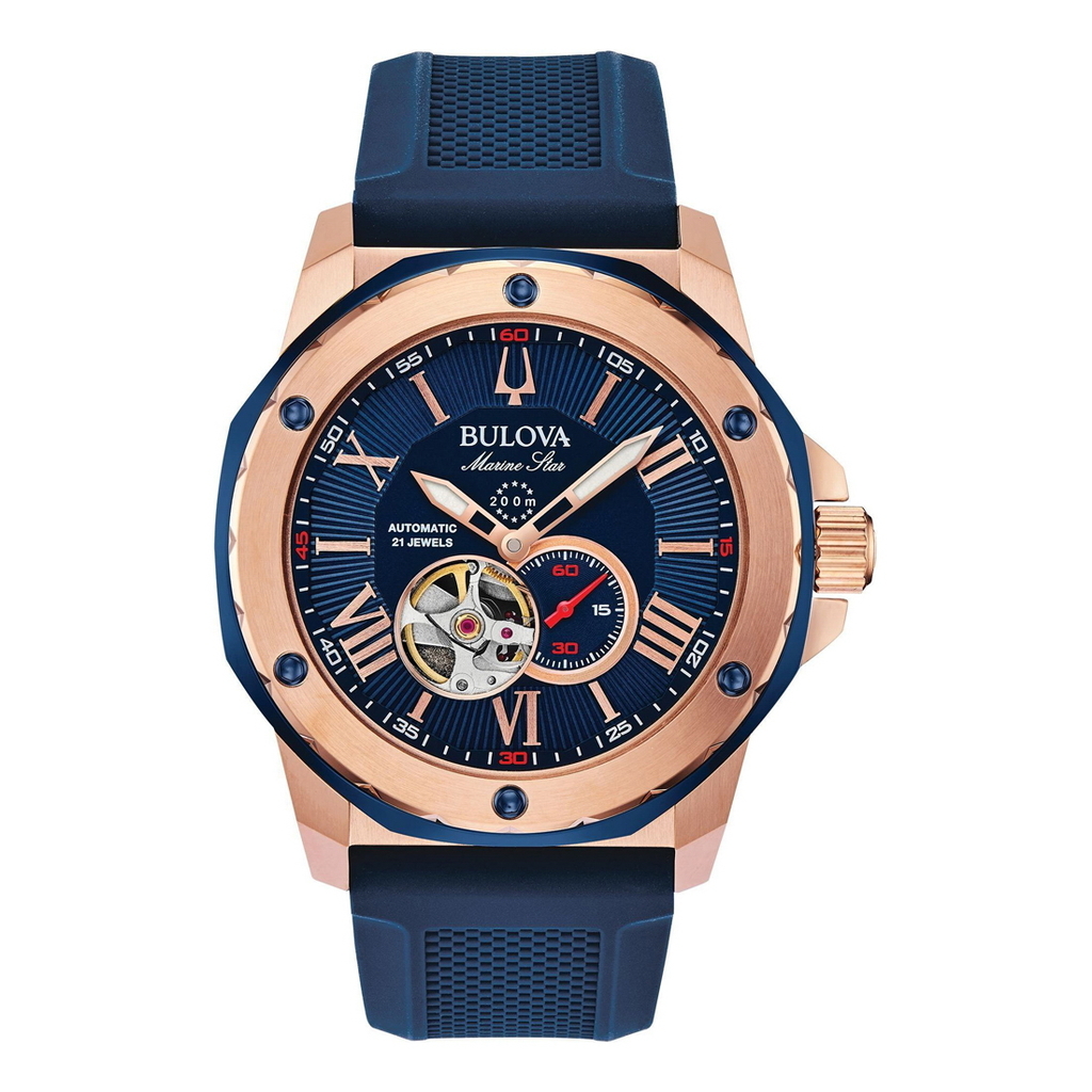 Reloj Bulova Marine Star Automatic Open Heart 98A227
