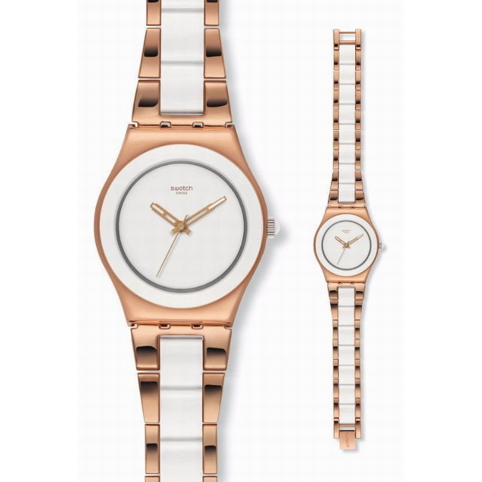 Swatch rose gold watch on sale
