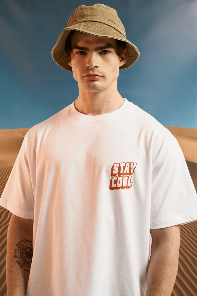 Remera Cool estampada manga corta blanca