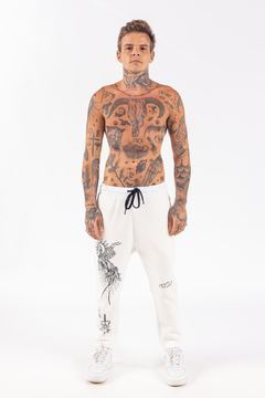 CALÇA MOLETOM BOOQ SOUL INK BRANCO - 517969