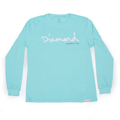 CAMISETA MANGA LONGA DIAMOND SCRIPT LS TEE